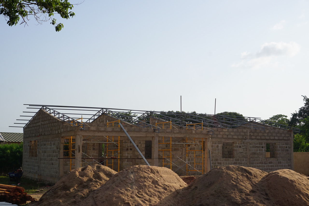 Trusses on the first children's home. 