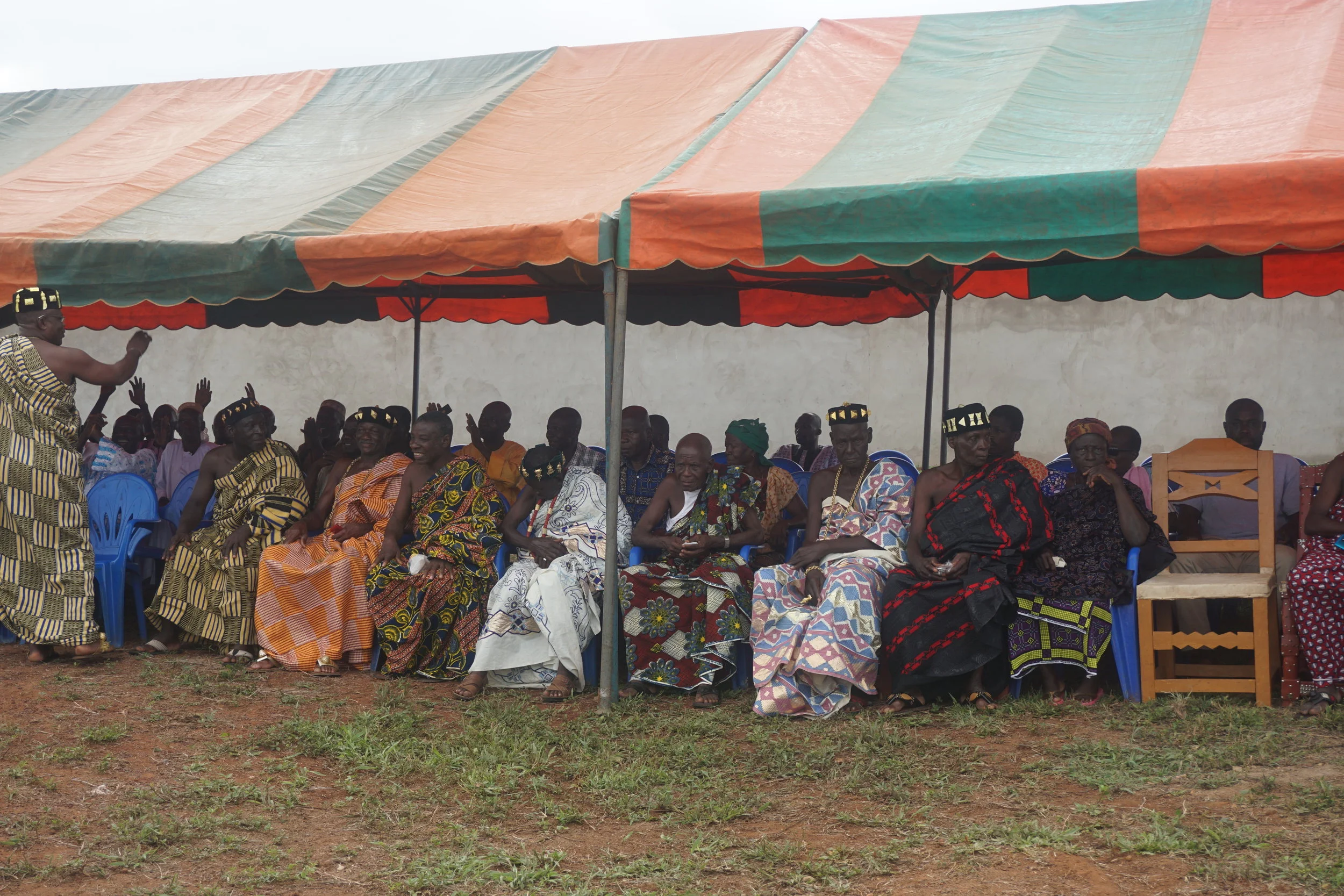 The Village Chiefs with their crowns and thrones
