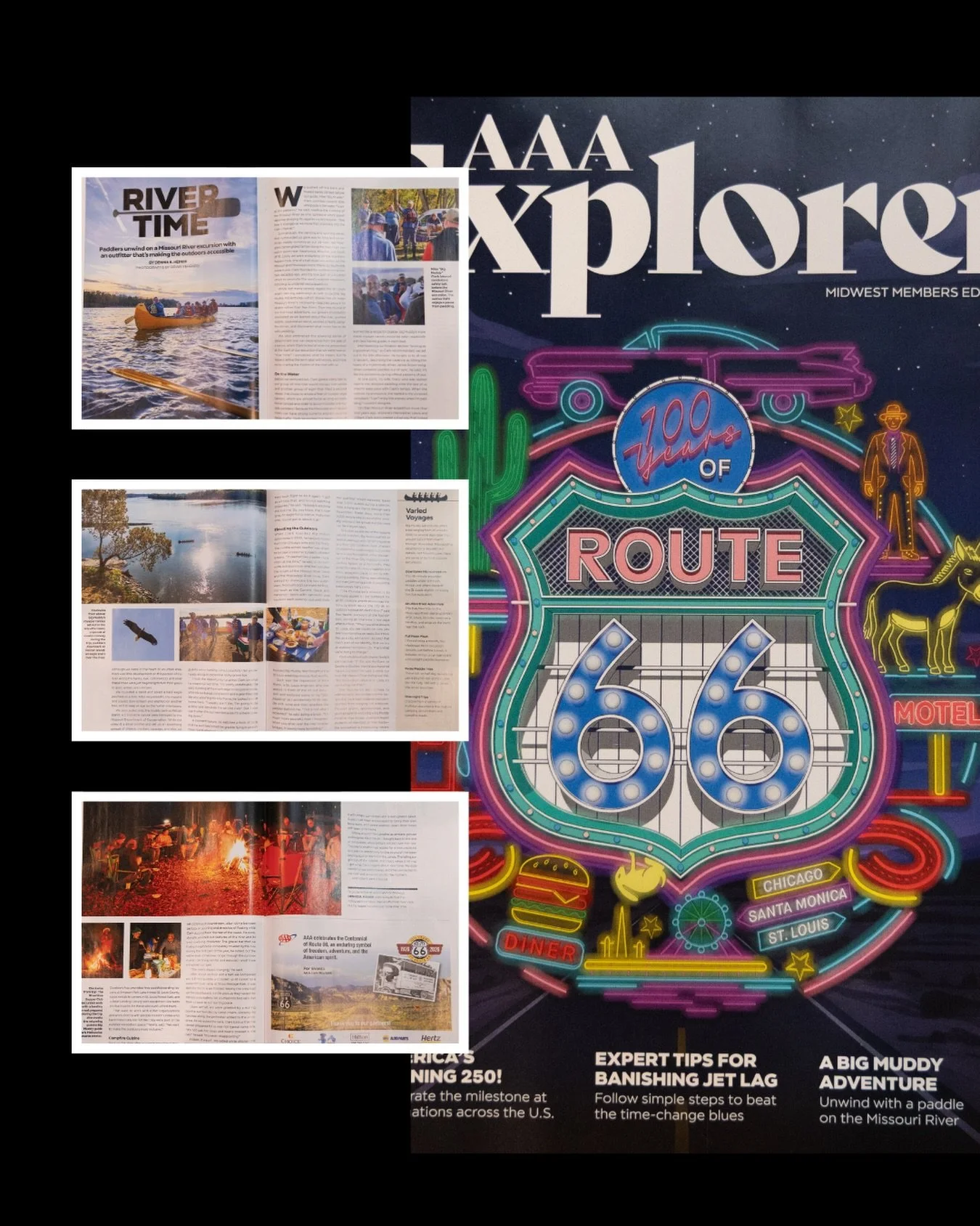 A Big Muddy Adventure, in print. 
Featured in AAA Explorer: Midwest Edition.