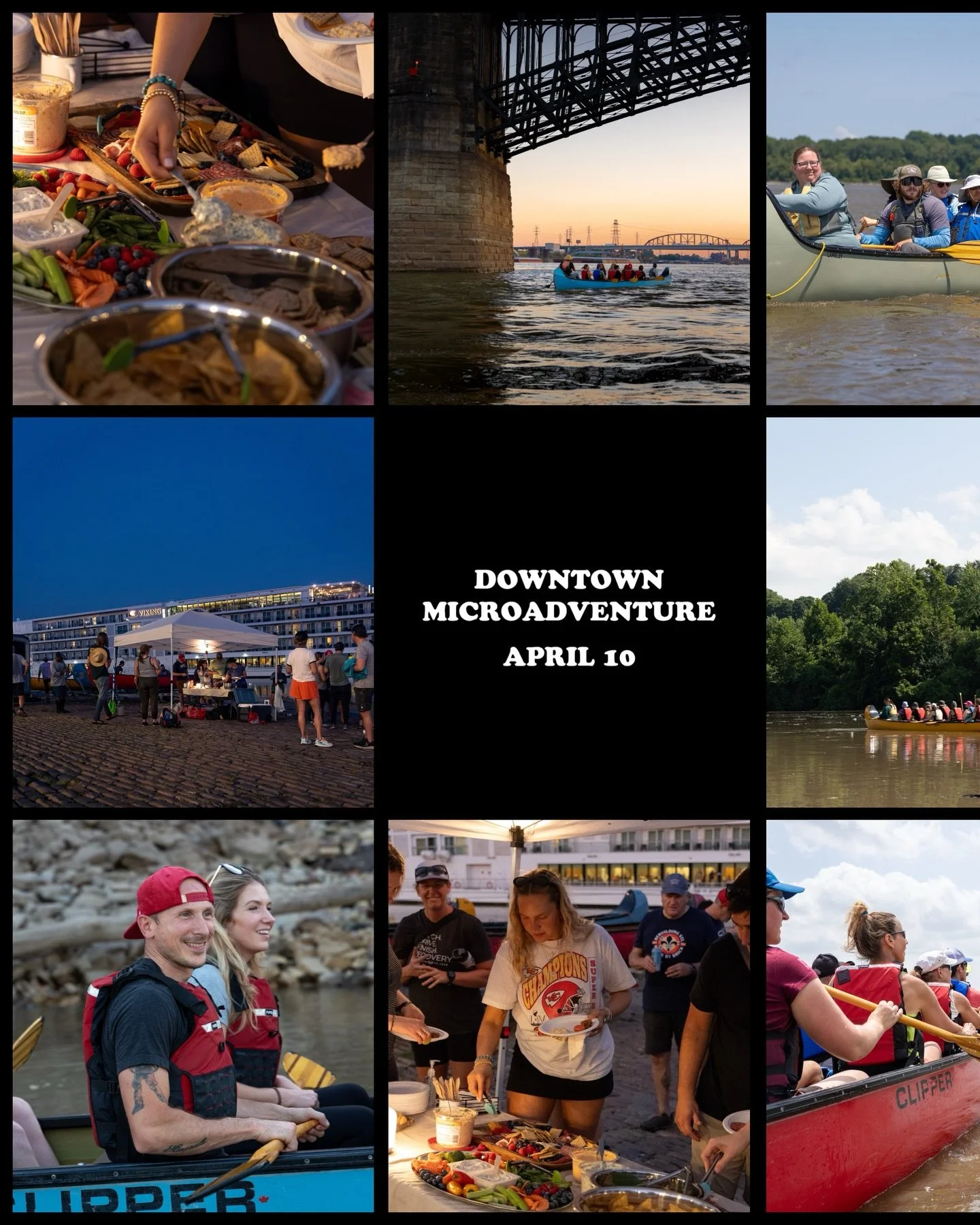 April day trips with spots‼️

April 10: Downtown Microadventure
April 12: STL Riverfront Adventure
April 19: Missouri River Trip
April 23: Rivertime Supper Club