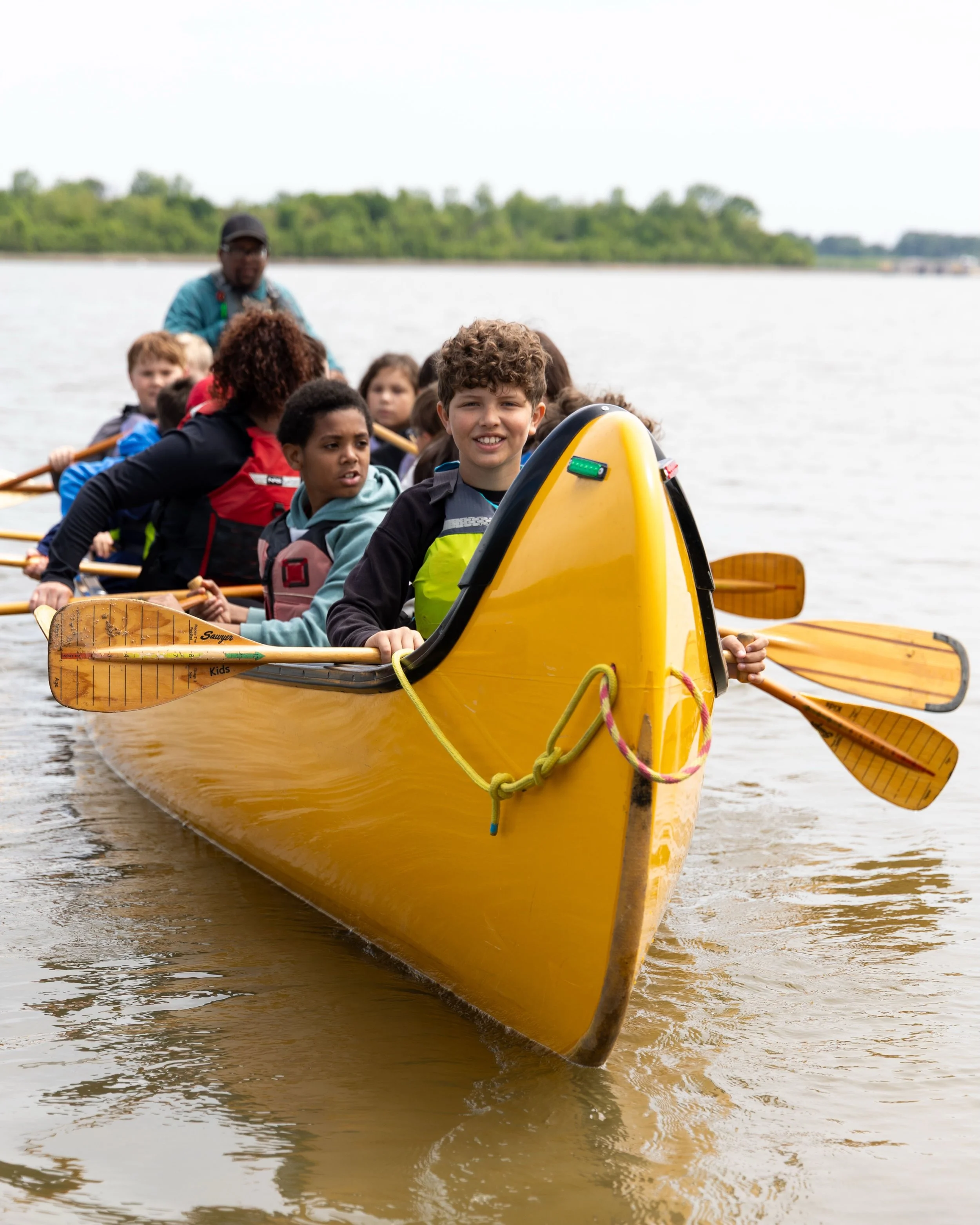Kids just want to have fun*

*paddle around in really big canoes