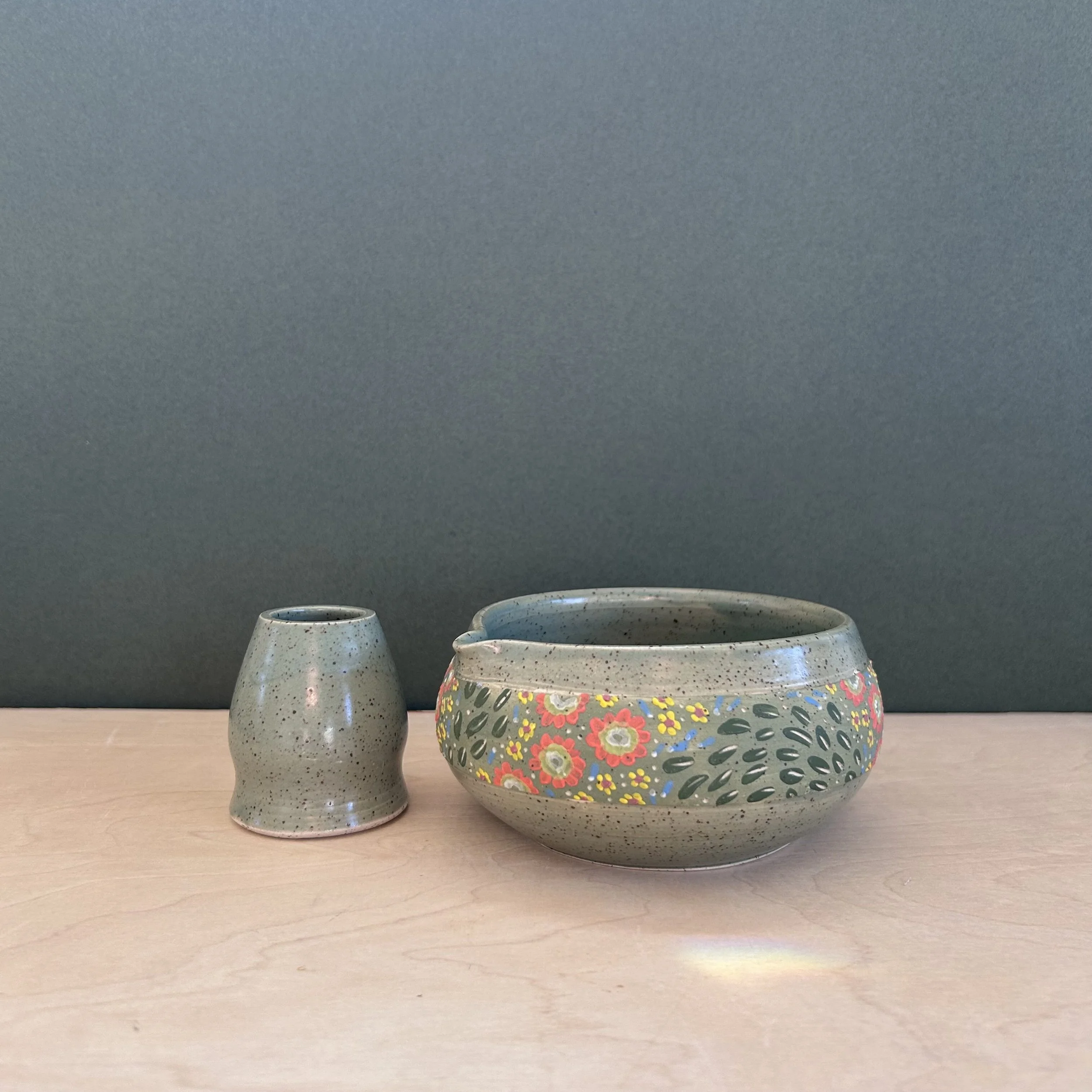 Matcha Bowl w/ whisk holder