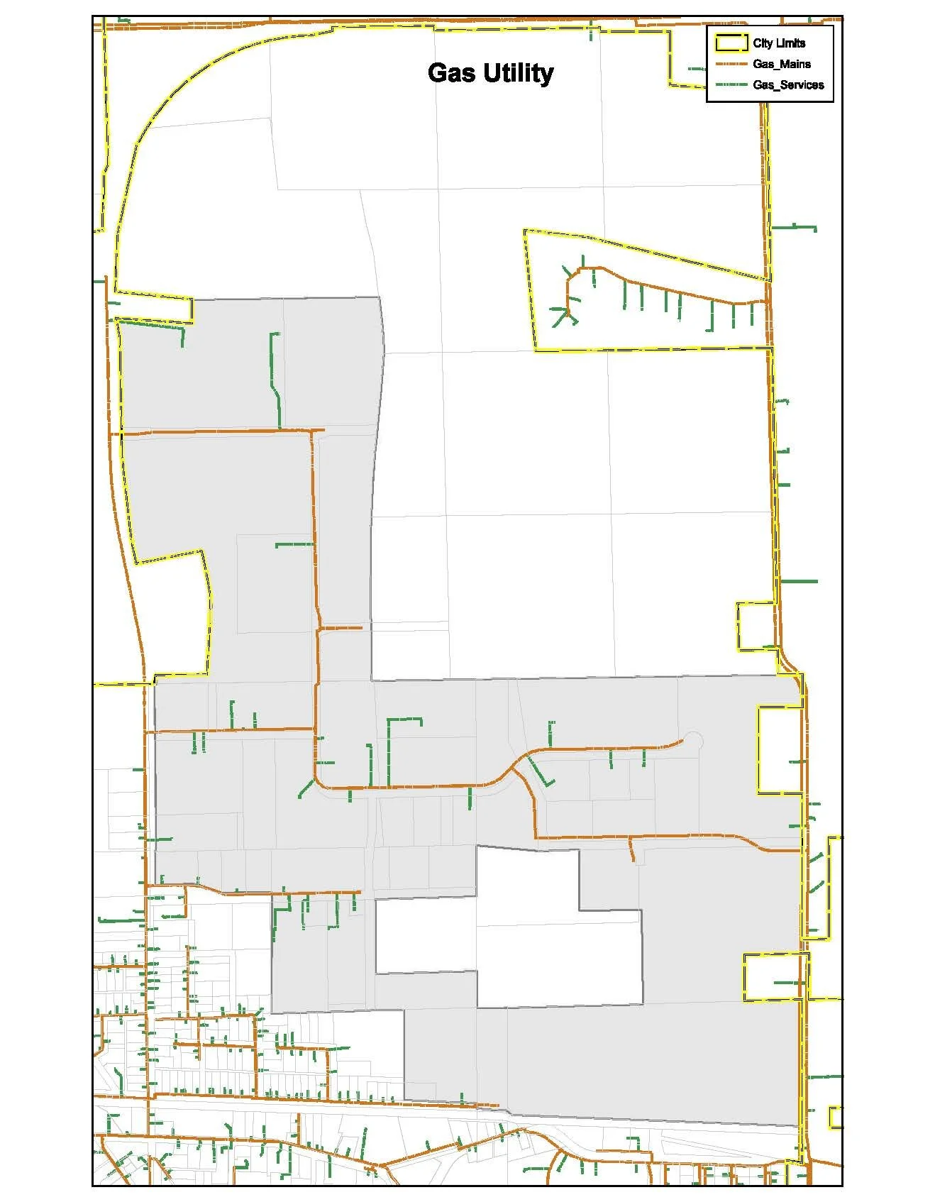 Map of Gas Utility in Whitewater WI