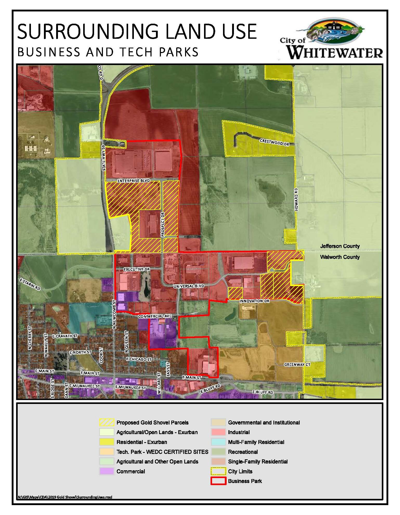 Map of Surrounding Land Use in the Business &amp; Tech Park