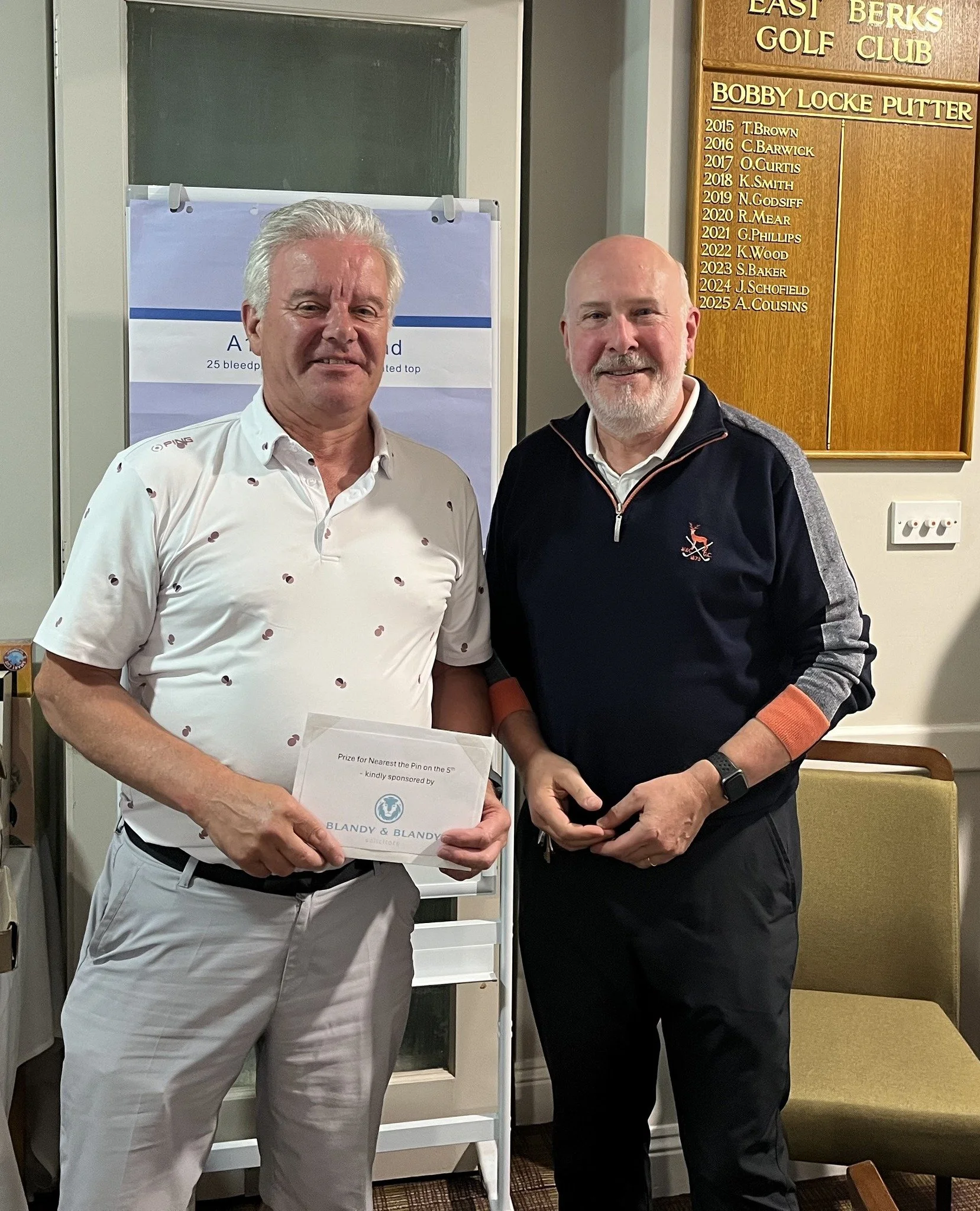 Jeff Smallbone (B & B Boys) winner of Nearest the Pin on the 5th.jpg