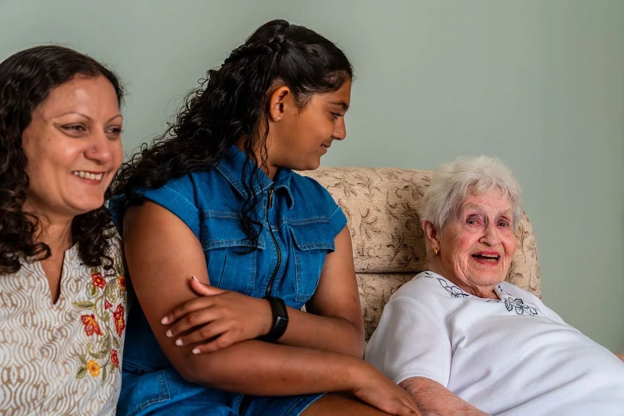 Margaret, Soniya and Anya