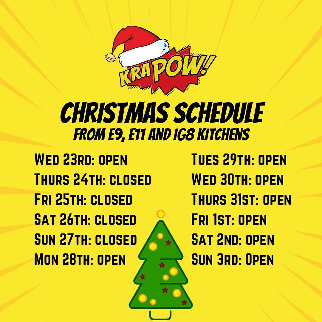 Good riddance 2020!😫

With a very, very different Christmas and New Years celebrations on the cards, we&rsquo;ll be open as much as possible to serve everyone staying home and Tier 4-ing.
We&rsquo;ll be taking a short break, returning on the 28th De