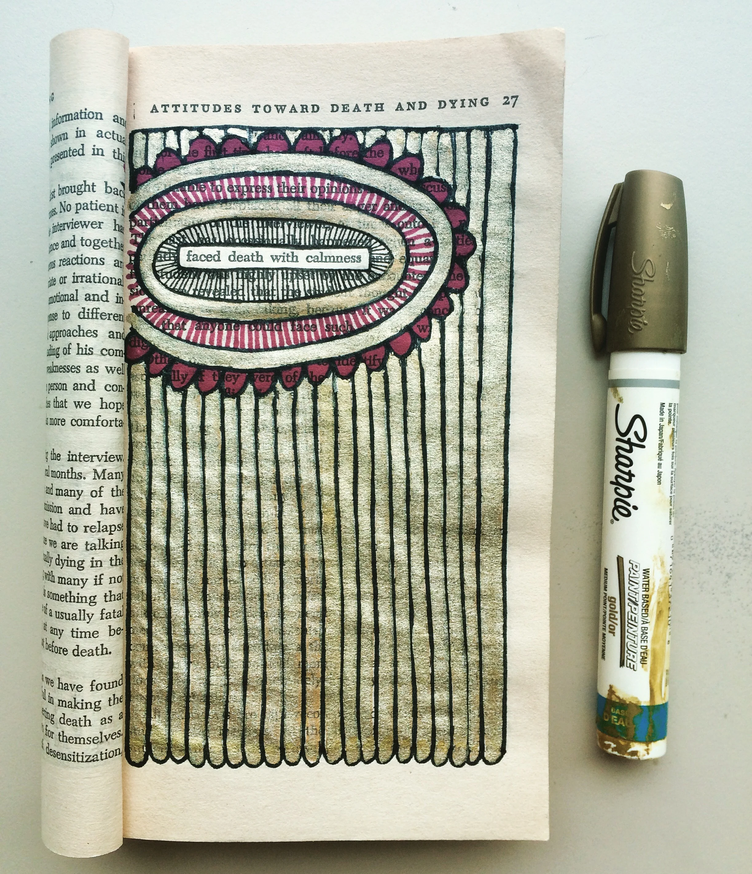  Altered book, On Death and Dying 