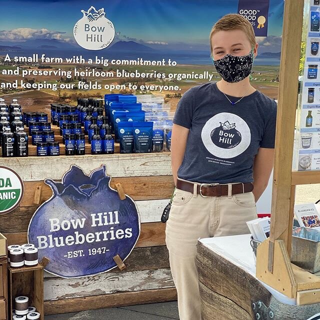 @bowhillblueberries returns to market this week! Try their frozen heirloom blueberries, powder, juices, pickled, confiture preserve, blueberry salad dressing and yes, blueberry ICECREAM!