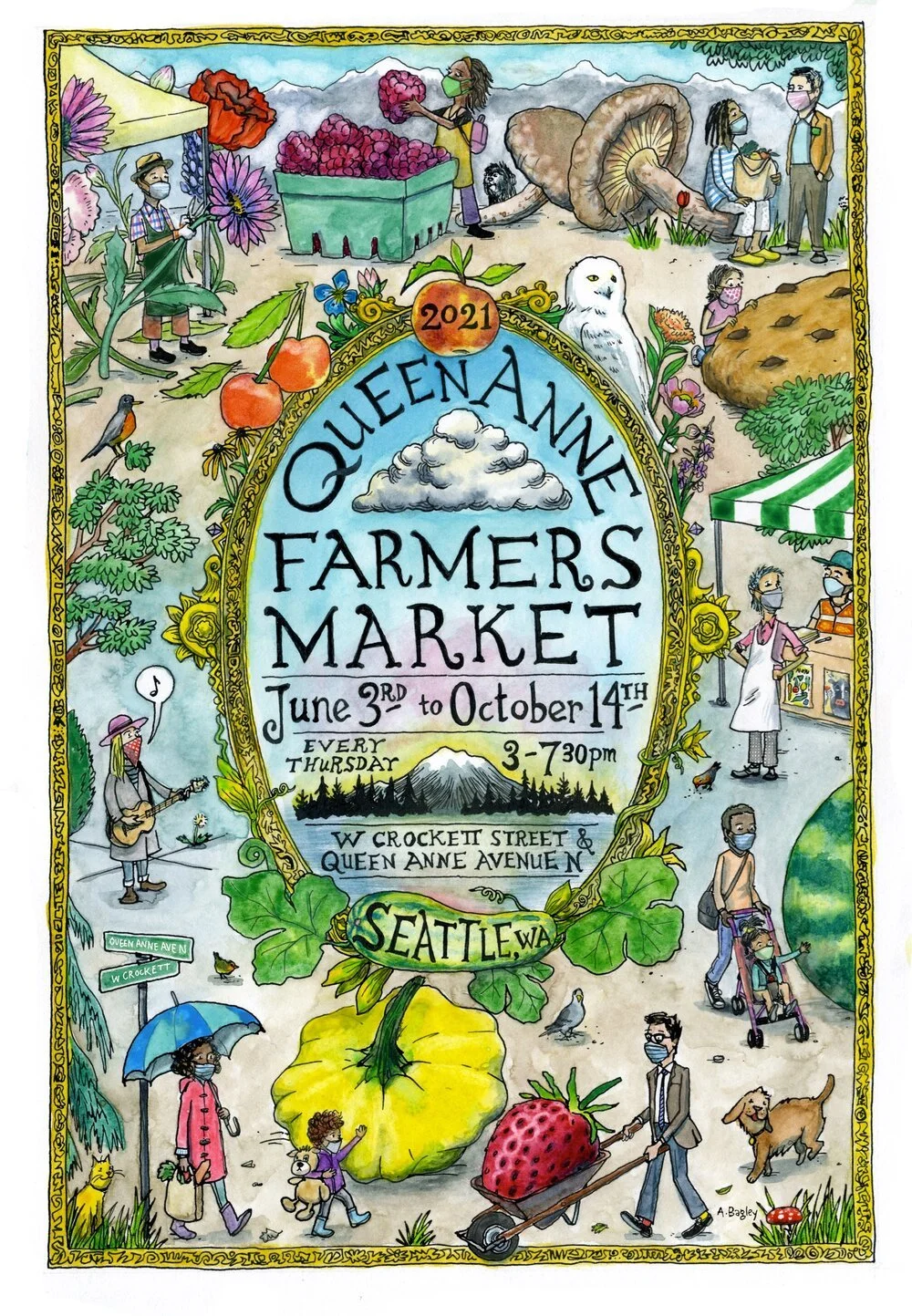 QAFM POSTER SERIES — Queen Anne Farmers Market