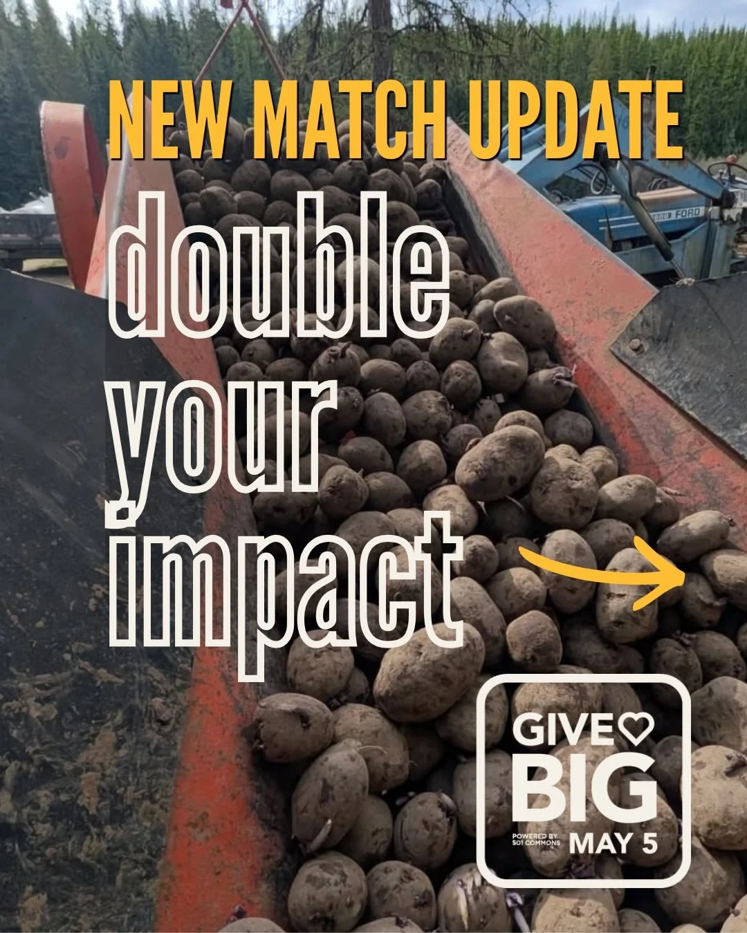 A BIG GiveBIG update! 

QAFM&rsquo;s volunteer Board of Directors just pledged $12,000 in matching funds &mdash; with the now-fulfilled $6,000 match from an Anonymous Donor, up to $18,000 of donations could be matched! 

That means every dollar you g