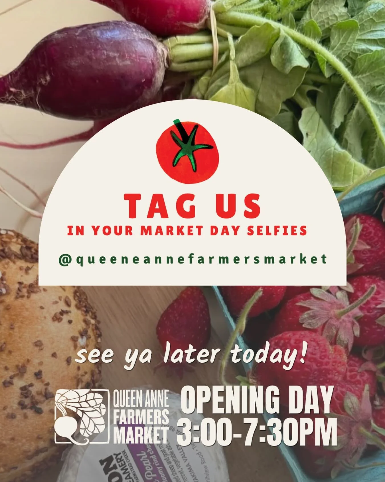 Show us all the market vibes you soak in *today* -- our 2026 Season Opening Day! Your totes full of farm-fresh produce, mouths full of sweet and savory bites and smiles strolling the market with your friends! Tag us!

📍West Crockett Street and Queen
