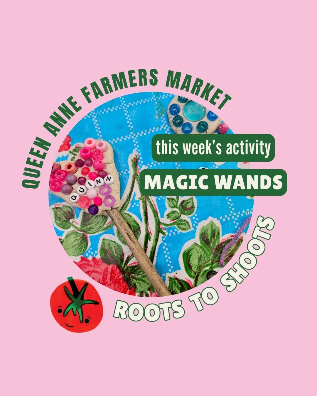 🫜This week's ROOTS TO SHOOTS activity presented by Brighton Jones:

🪄Make your own magic wand for some enchanted imaginative play!

🗓️ Thursday, June 4
⏱️ 4:00-6:30pm (during our 3:00-7:30pm market)
📍West Crockett Street and Queen Avenue North at