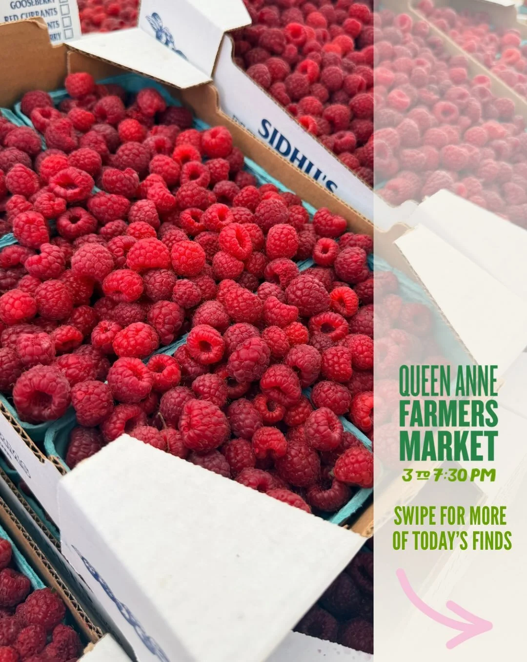 Now open! Come check out all our farm-fresh and yummy offerings during this pleasantly warm day! Open until 7:30pm! 

#queenannefarmersmarket #farmersmarketfinds #seattle #farmfresh #berrieslover