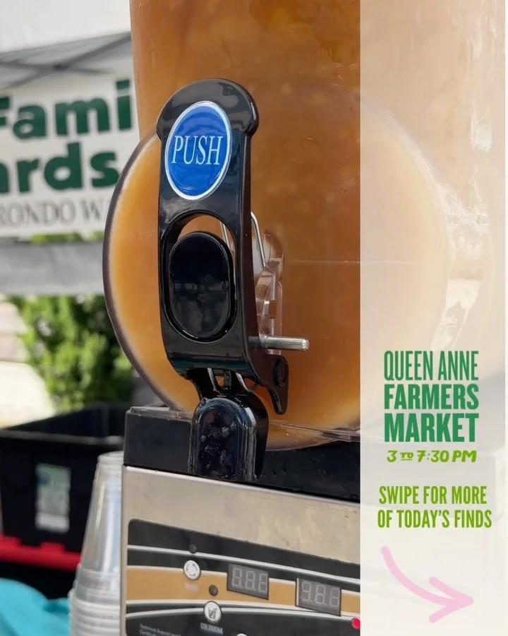Get a big dose of summer and support local farming and small business too!  Open right now until 7:30pm.  What will you find? 

💚pear apple cider slushies @martinfamilyorchards 
💚cinnamon cap mushrooms @skagitgourmetmushrooms 
💚heirloom tomatoes @