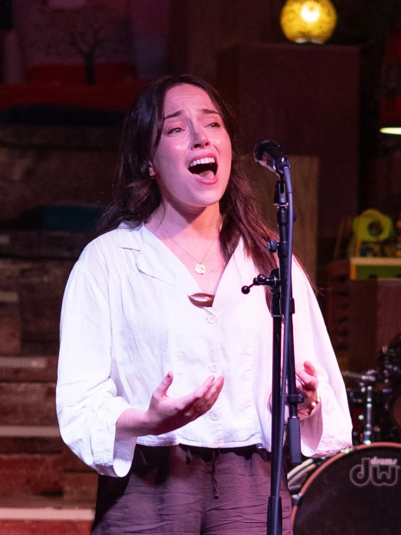 me singing at the cabaret fundraiser for @greaseytheshow &amp; being very happy about it despite what it looks like

@melcostidis photography 💓