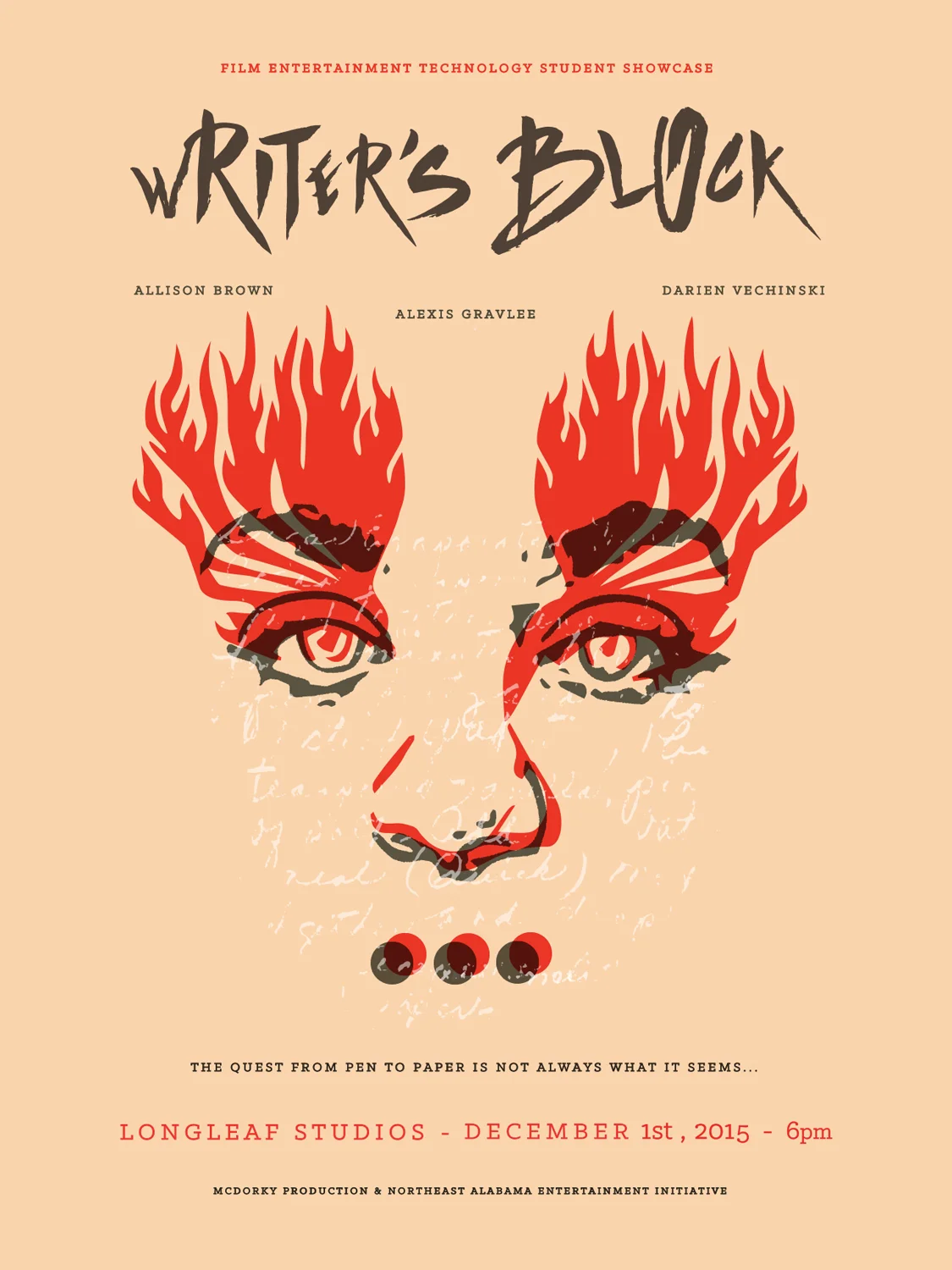 Print Production — Writer’s Block Premier Event Poster