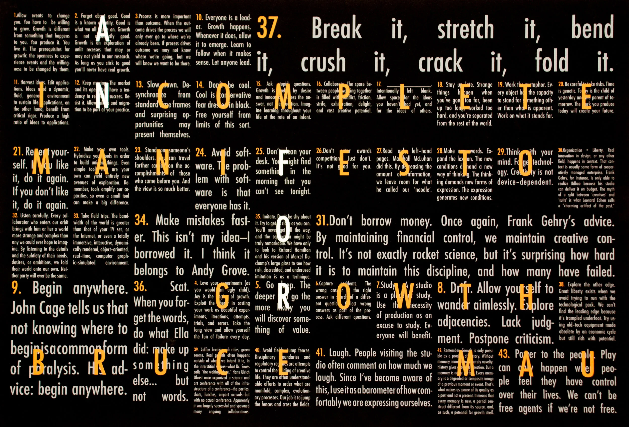 Graphic Design 01 — Bruce Mau Grid Poster