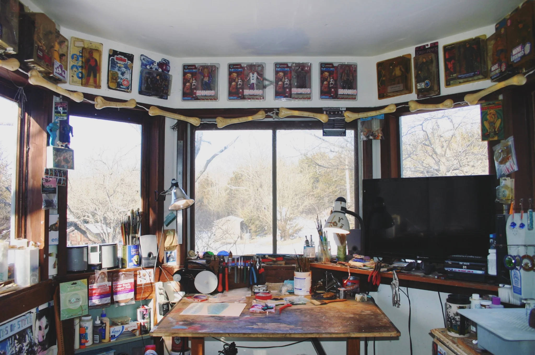 John's studio at the top of the house of steps.&nbsp;