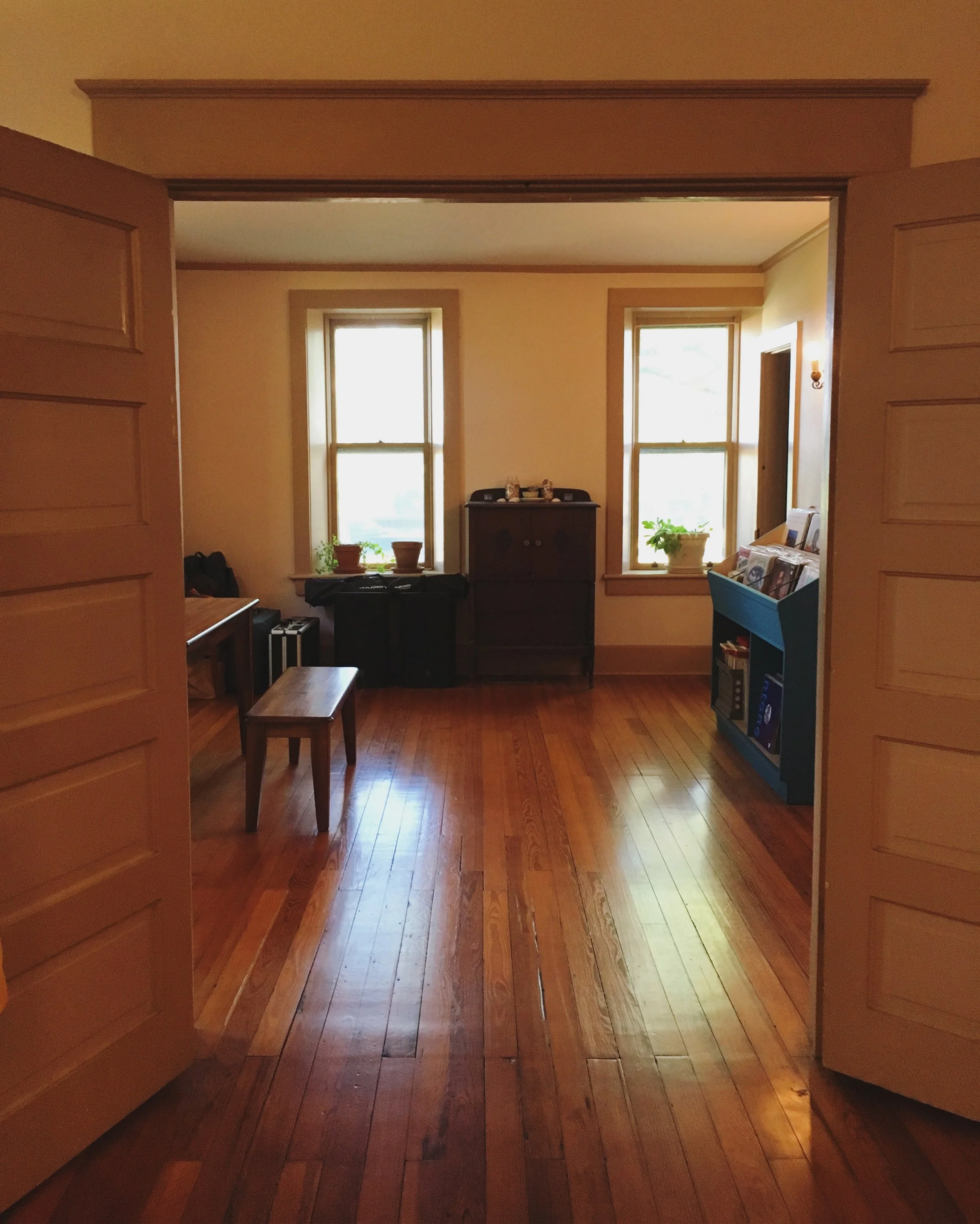 The main living room as seen from what I'll call the parlour, where residents likely did their public entertaining.&nbsp;
