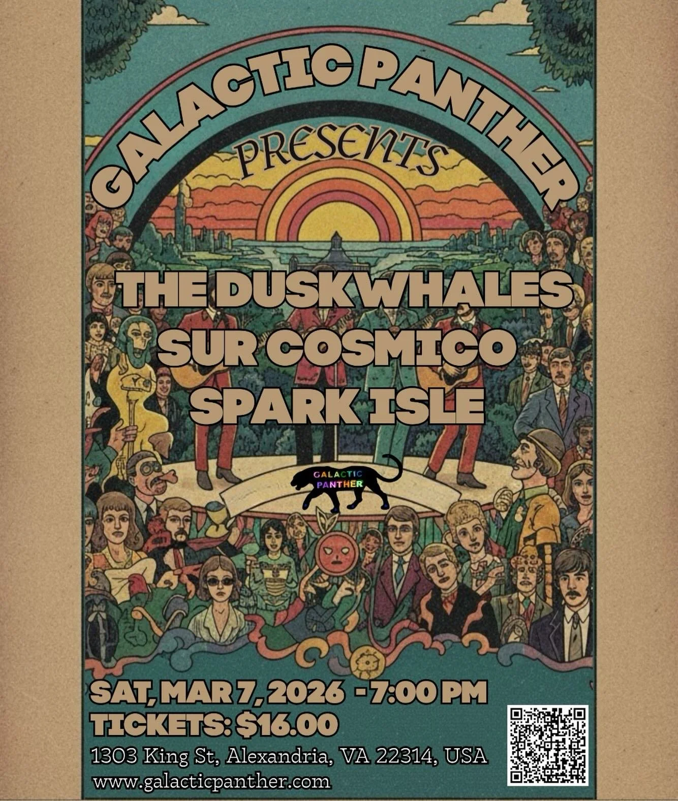 ⚠️ NEW SHOW ALERT ⚠️ MARCH 7 @galactic.panther w/ @sur_cosmico + @spark.isle // ticket link in bio ✨🌌🐆