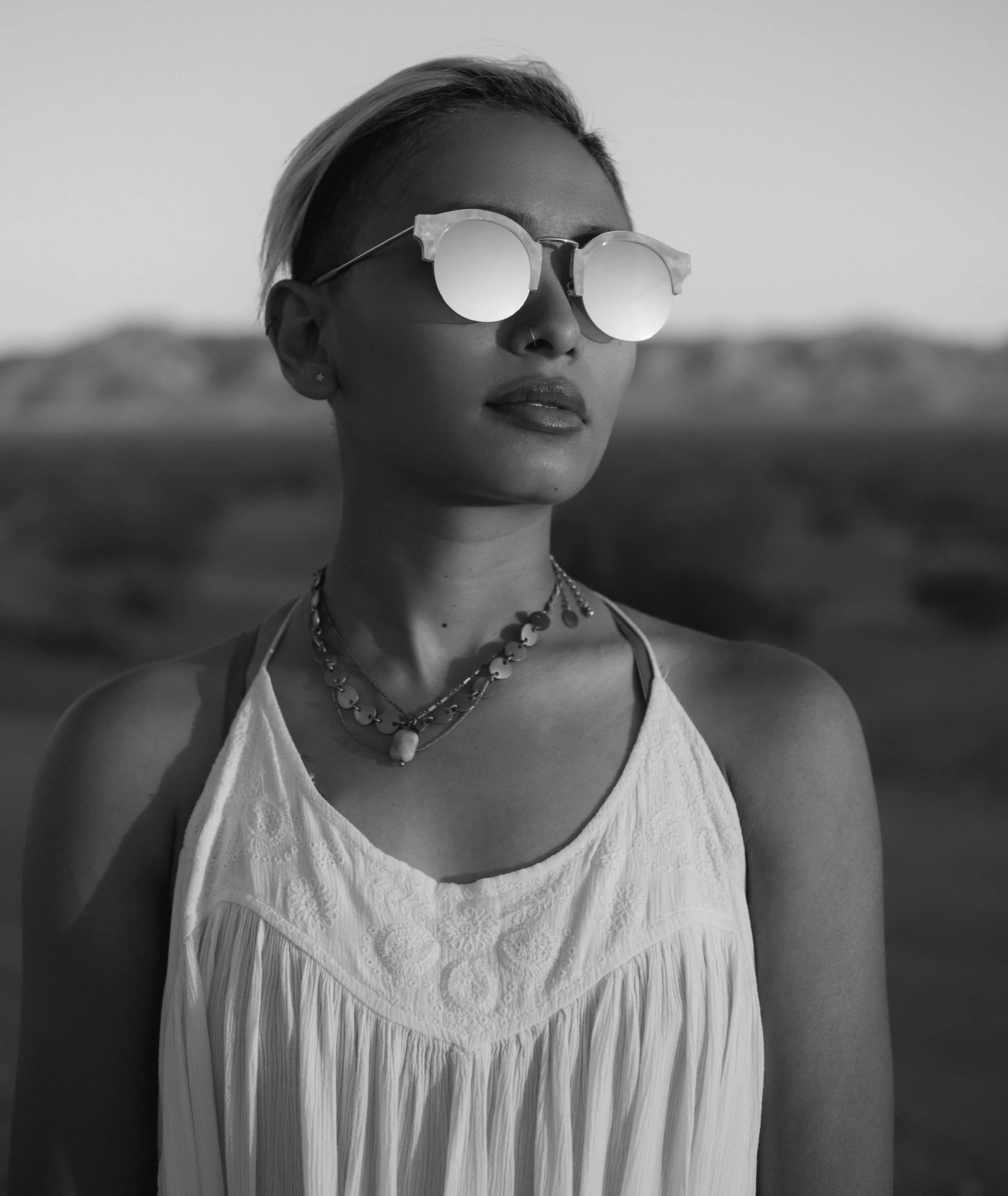 Portrait of Model in Sunglasses, Las Vegas, NV