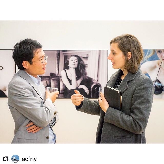 An evening around the Austrian painter @xenia_hausner ✖️artist talk &amp; open reception @acfny #nyctalks #artnight #behindthescenes #jessicahausner