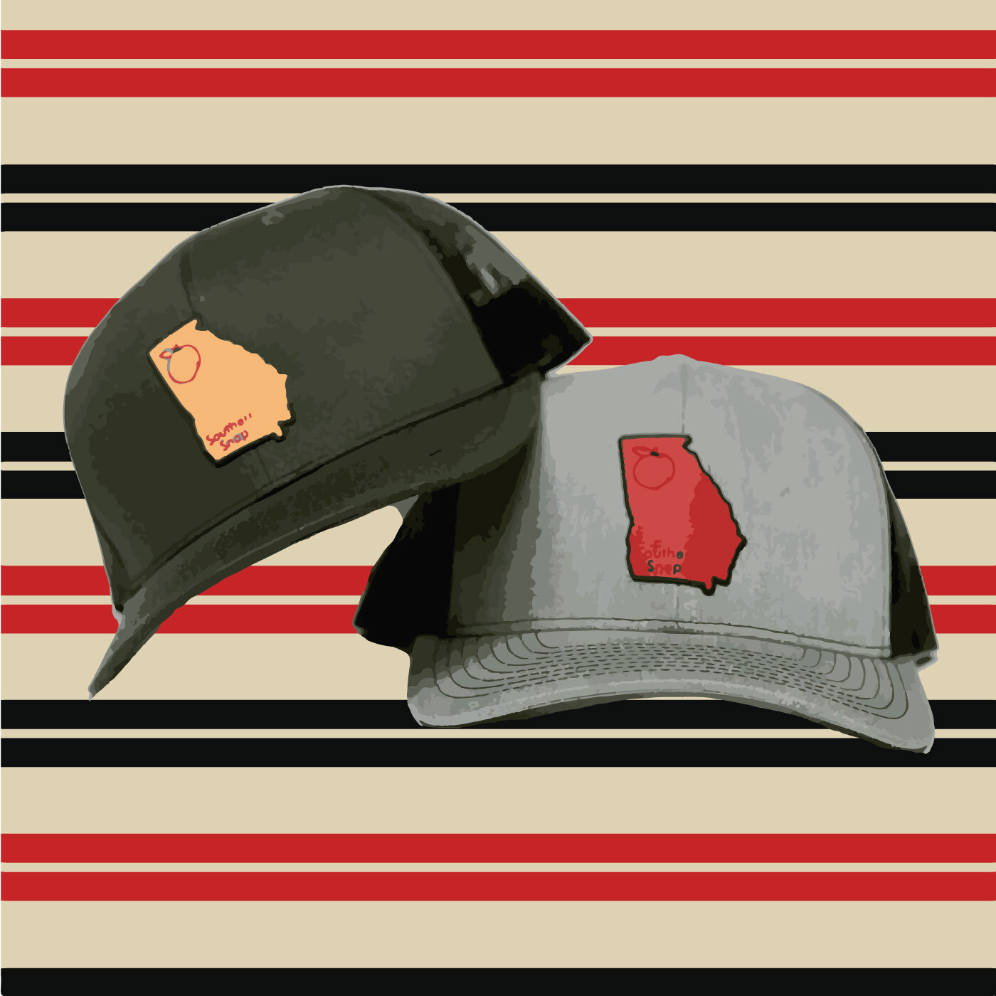 Reagan Bush '84 Leather Patch Hat ( 5 Hat Colors ) — Southern Snap Co.