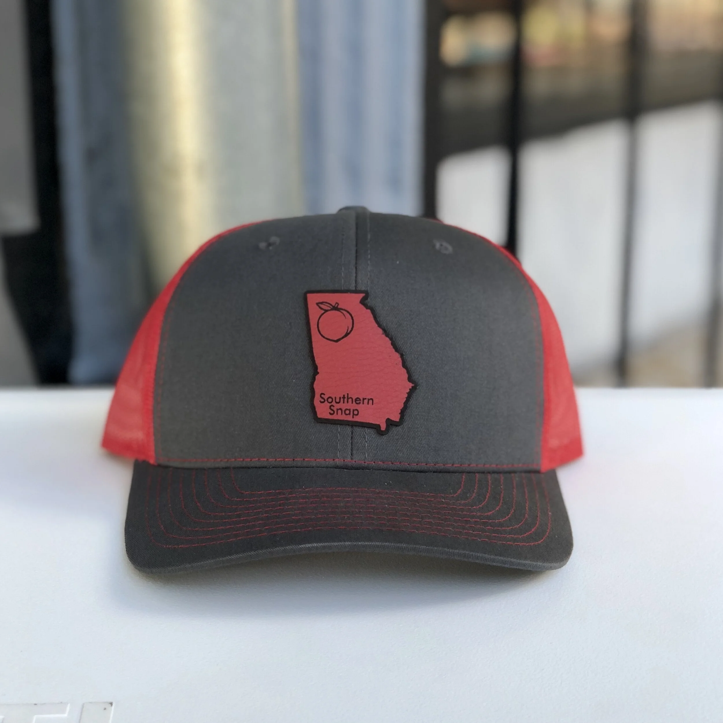 Georgia State Red Patch Trucker Hat ( 3 