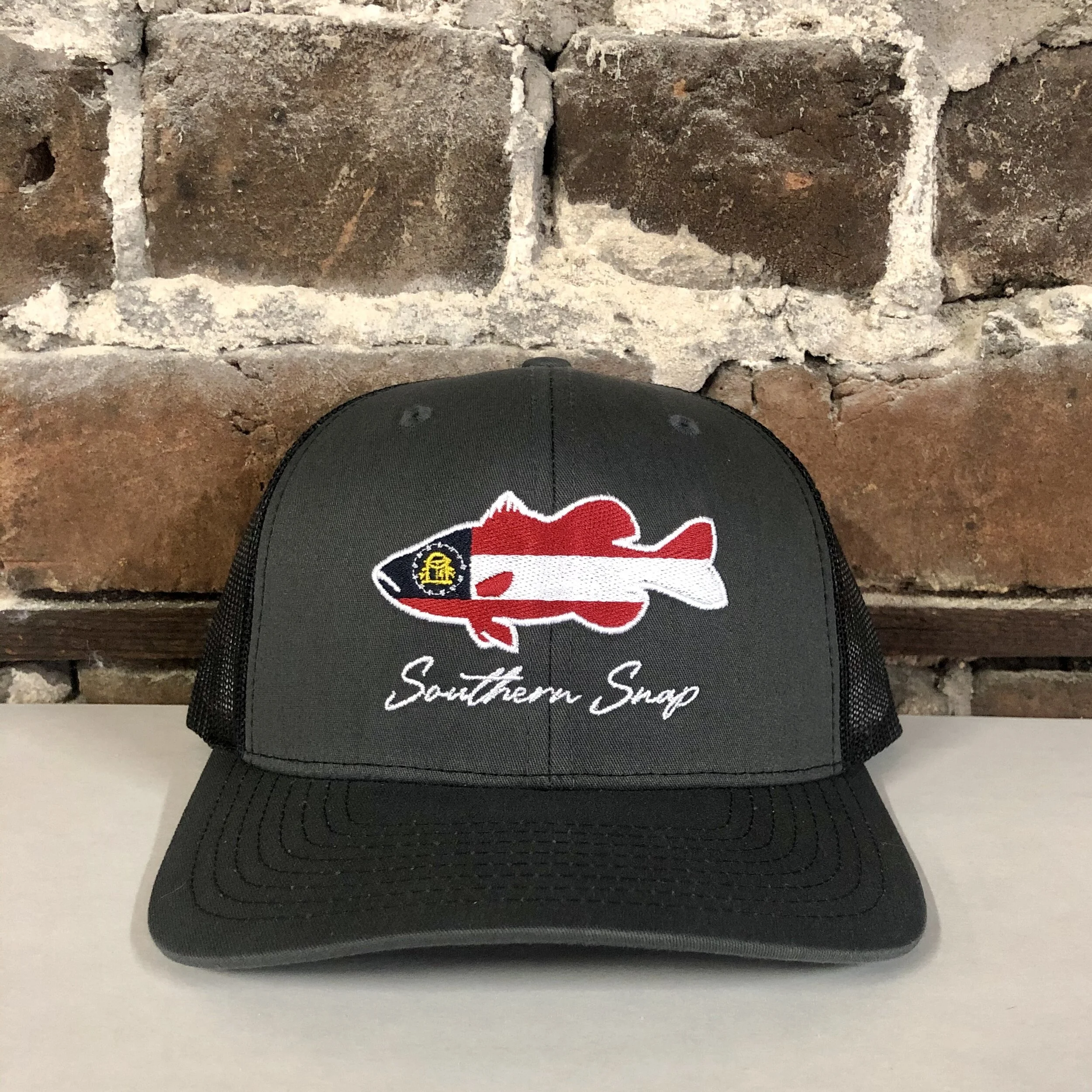 Georgia Flag Largemouth Bass Trucker 