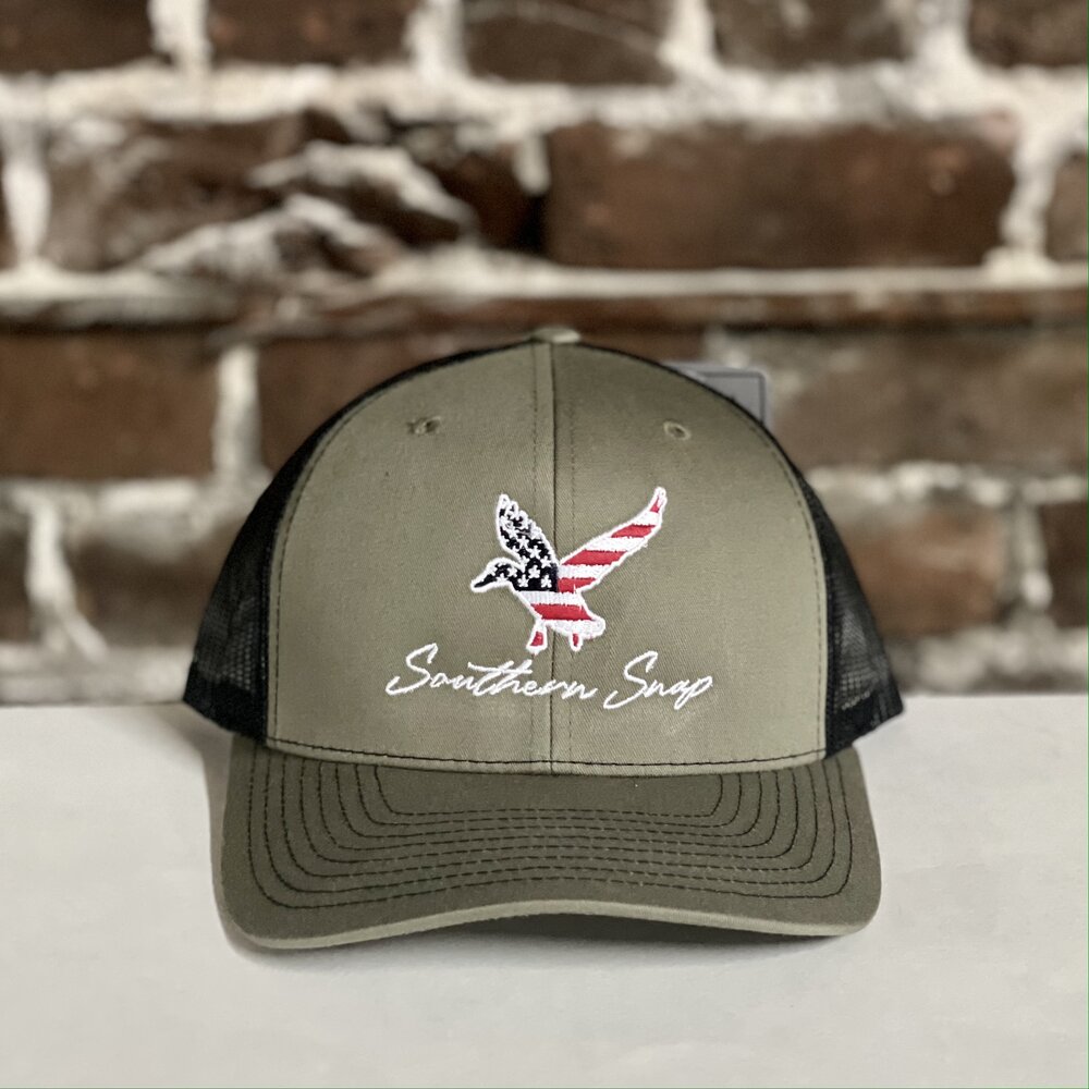 Hunting Duck Geese American Flag Hip-Hop Baseball Hat for Kids', Adjustable  Hats Classic Cap Green