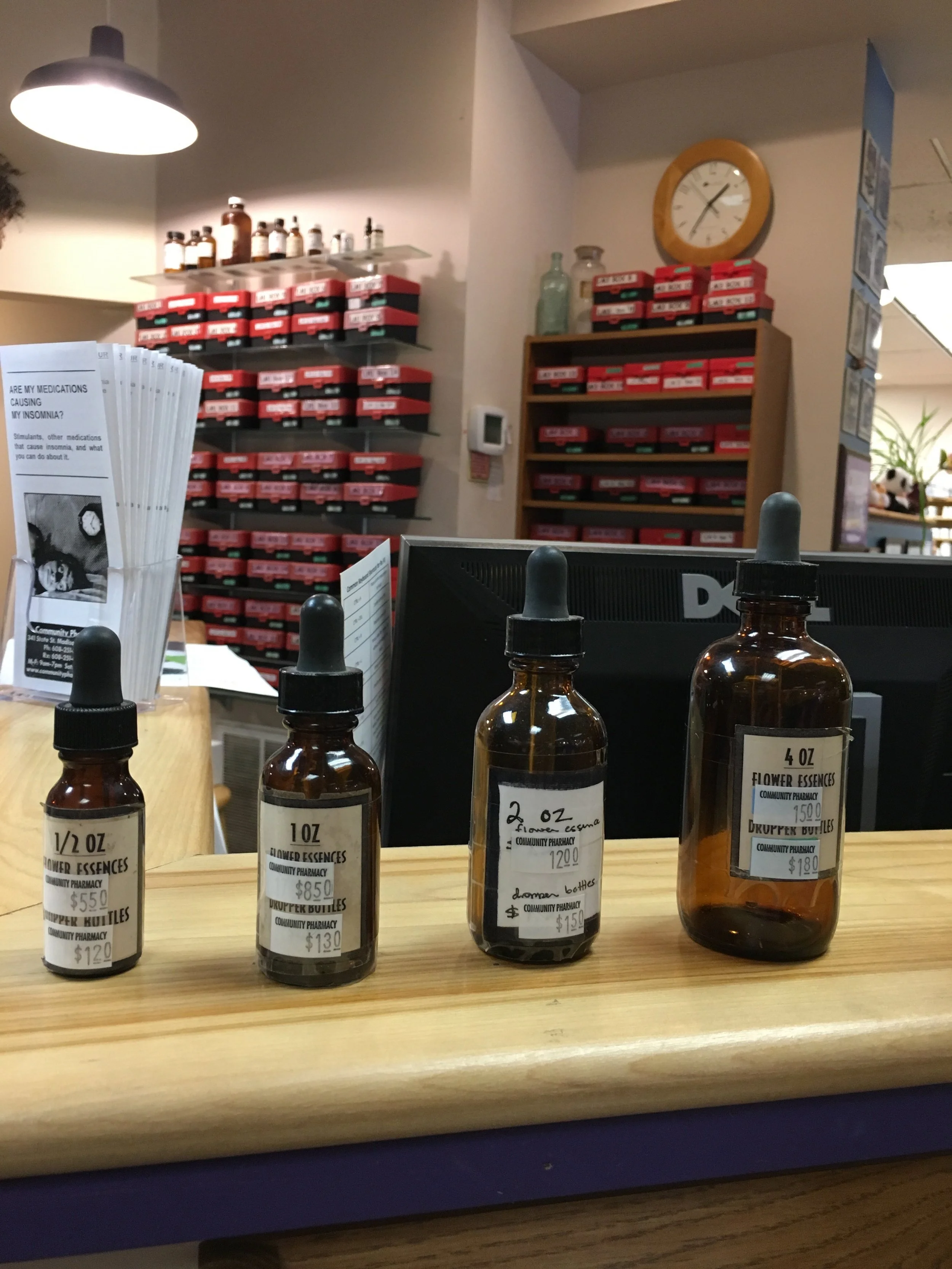 Made a pit stop at the Community Pharmacy to see if it was true that they will custom make Flower Essence blends for folks. Stay tuned for this offering coming soon to Moon River's Healing Room!
