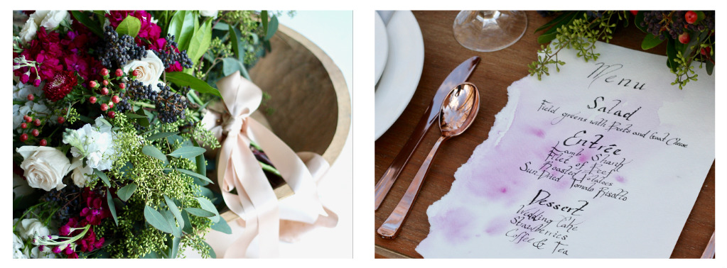 With Spring in the air, Amelia Lawrence Weddings and I put together a simple styled photo shoot with the help of the lovely Amanda of Agape Makeup & Hair. Here we feature some ideas for an early Spring wedding that are simple but elegant. In 2017, copper elements, semi-naked cakes, hand torn & hand written calligraphy, soft wavy hair and luscious florals set the stage. Professional Creatives: Planning & Design: Amelia Lawrence Weddings | Floral Design: Vintage Floral Design | Jewelry: Amelia Lawrence | Hair & Makeup: Agape Hair & Makeup | Invitation & Calligraphy Art: Brianna O'Donnell with Vintage Floral Design