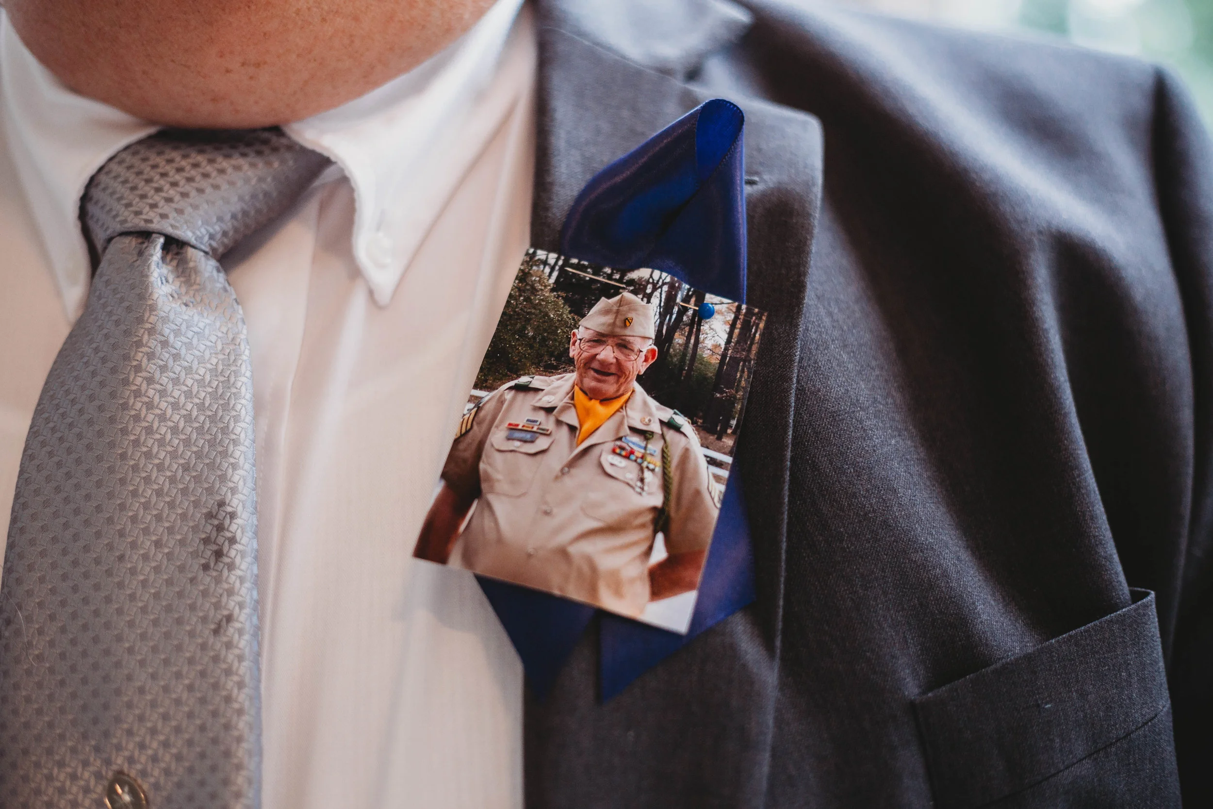 This lovely gentleman was Katie's dad's stand-in for the dance. He proudly wore a photo of Katie's dad pinned to his jacket. He had also recently suffered the loss of his wife. It was a very emotional day. 