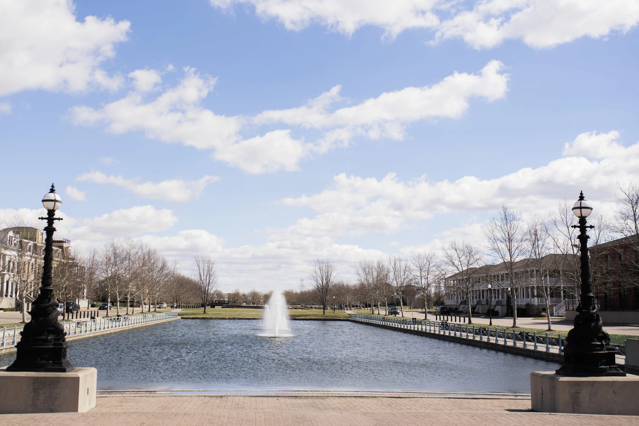New Town’s Grand Basin, view from where the ceremony would take place