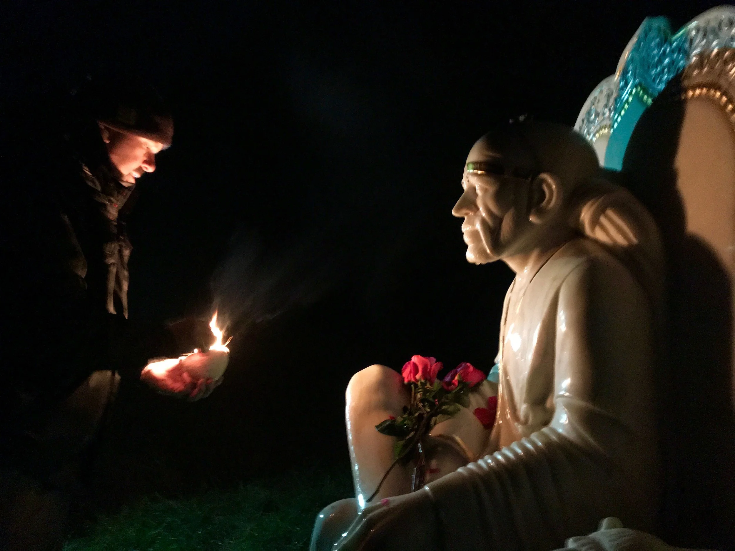 Baba arrives on a rainy night 3 days before Vijayadahsami 2018
