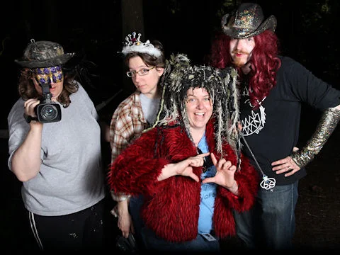 photo by Steven Fritz. Here's Holly & the crew that came out to film us for their documentary about rats! That was a hoot.