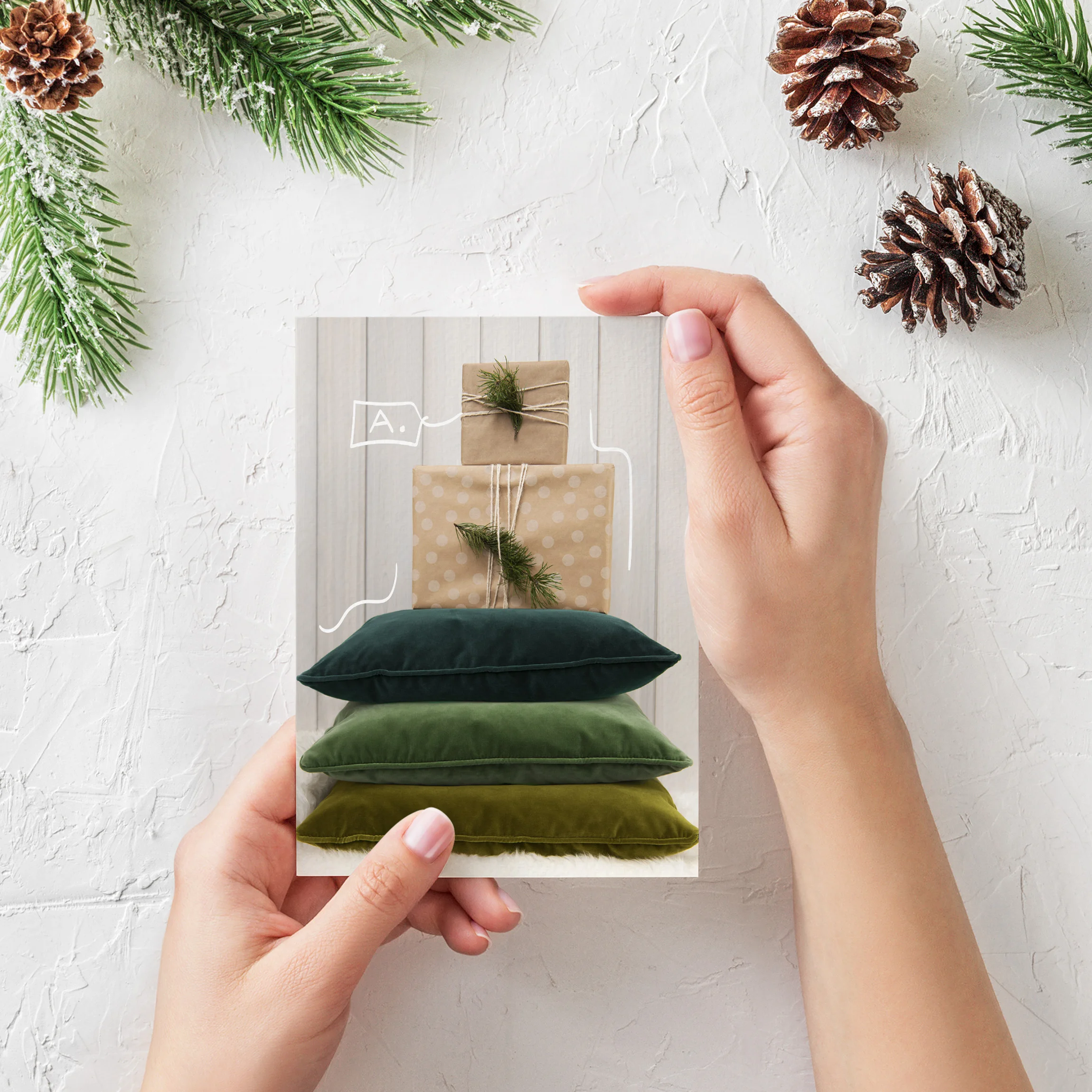 Holiday post card for Article.