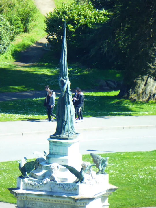 Liberty statue atop the Francis Scott Key statue
