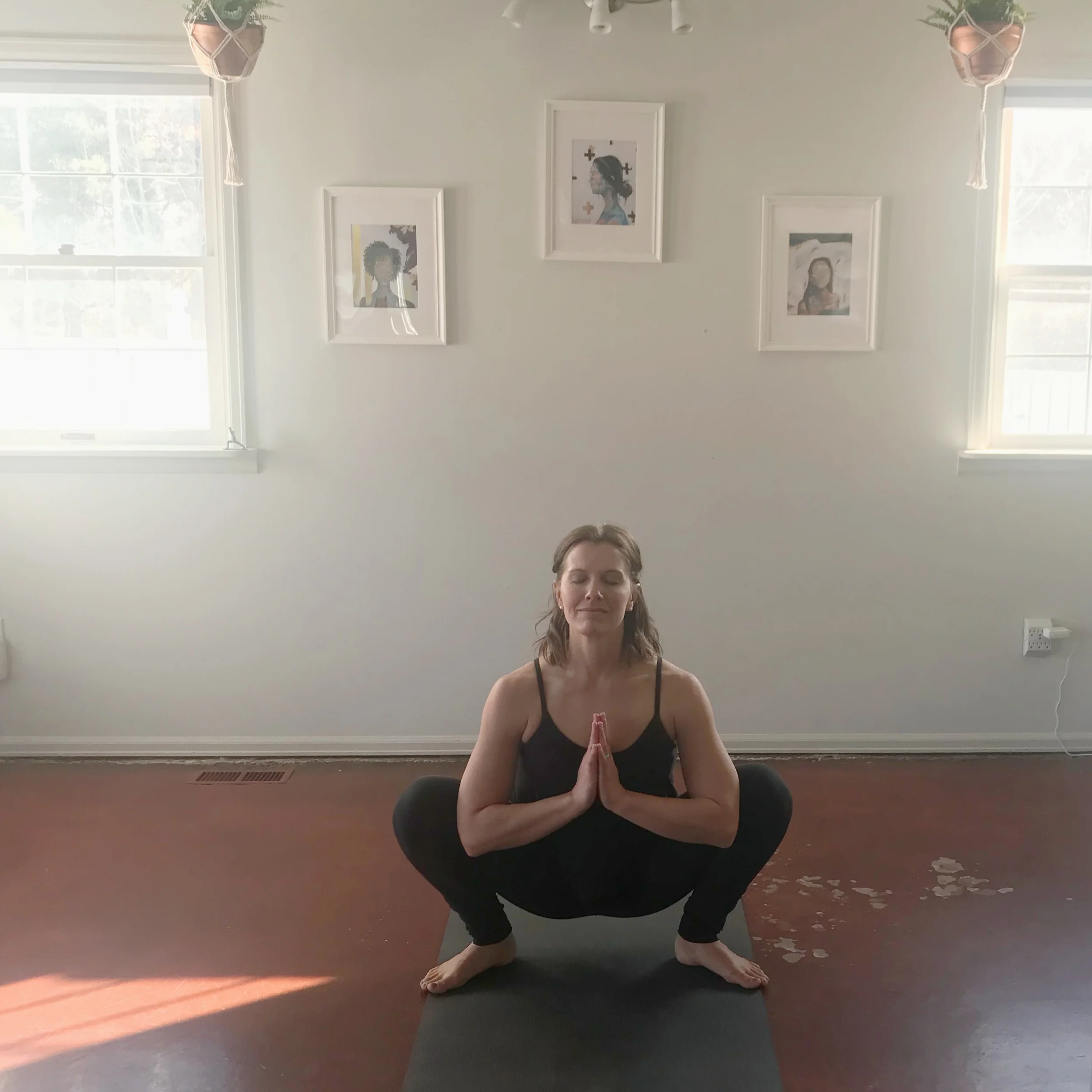 garland pose {yogi squat}