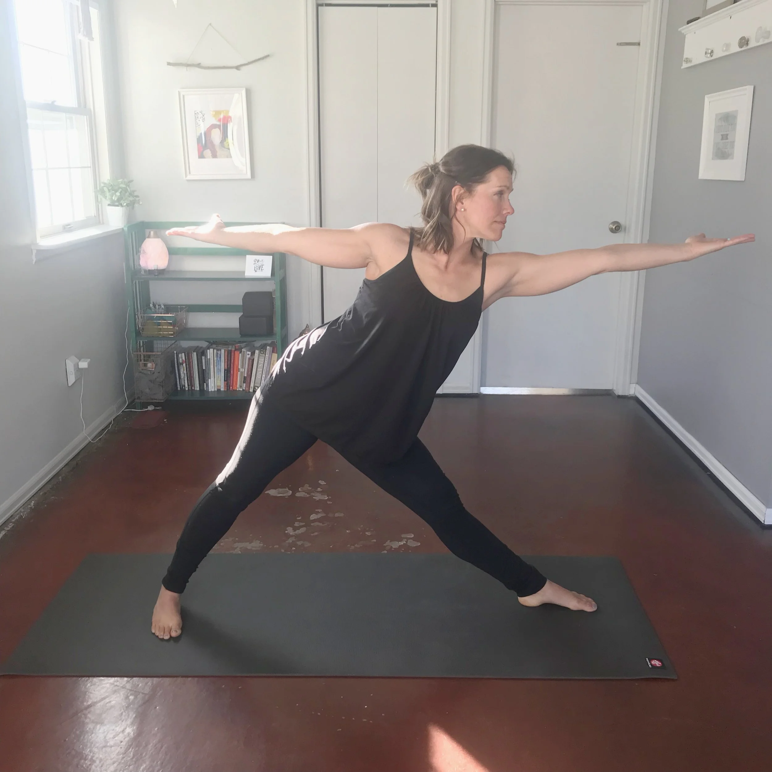 triangle pose prep