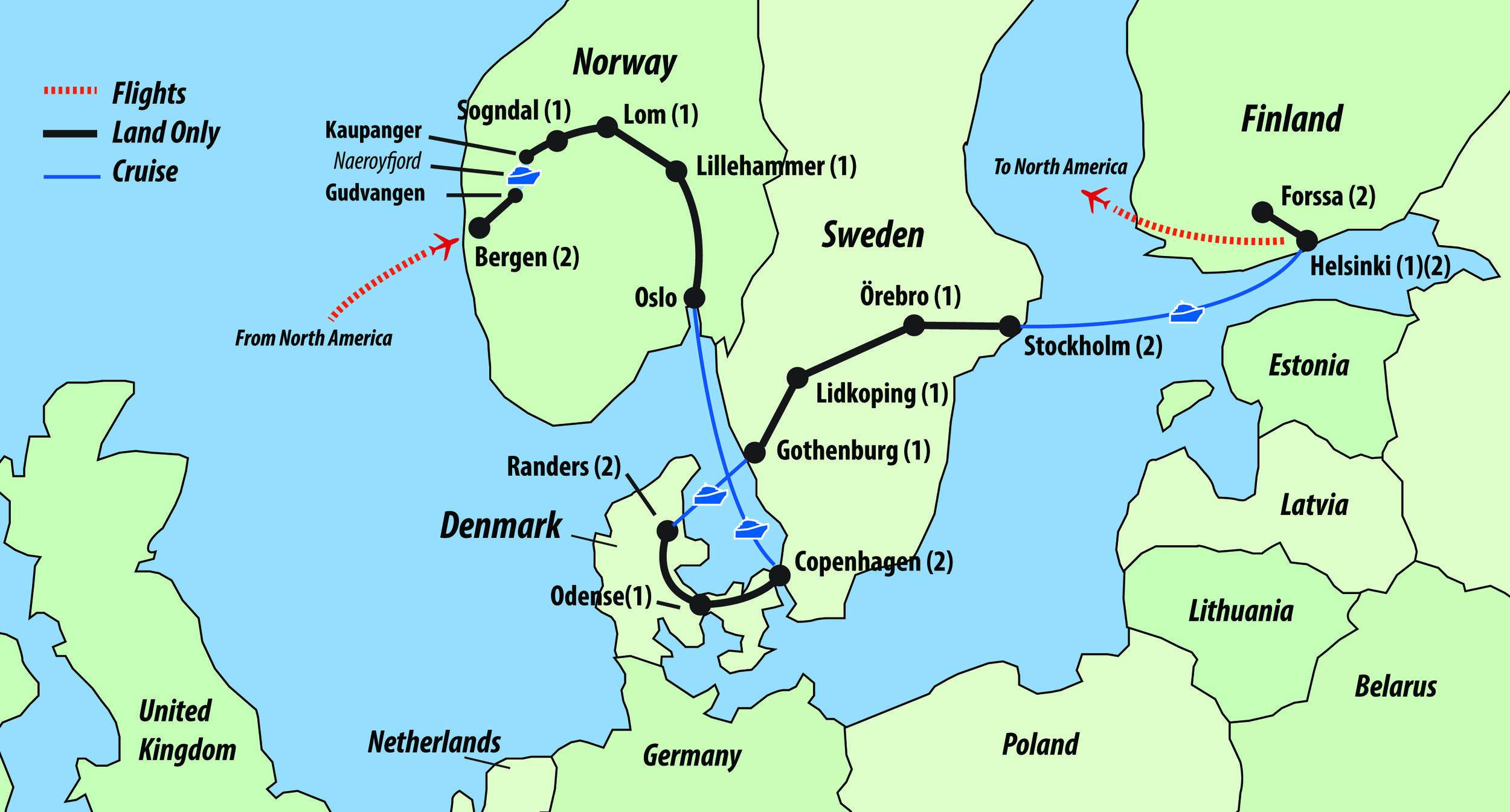 norway denmark sweden trip