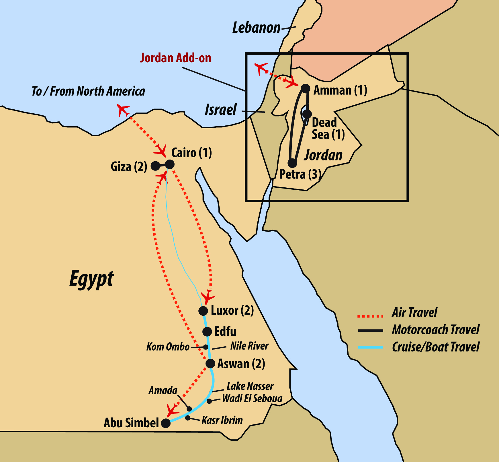 egypt israel jordan cruise