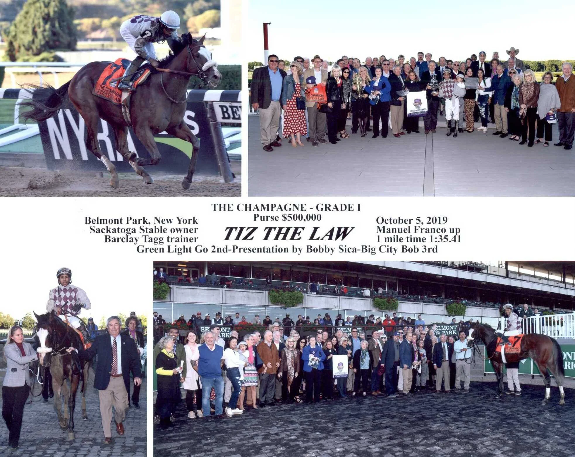 Tiz the Law - 1 st Place Belmont Grade 1 Champagne - 10-5-2019.jpg