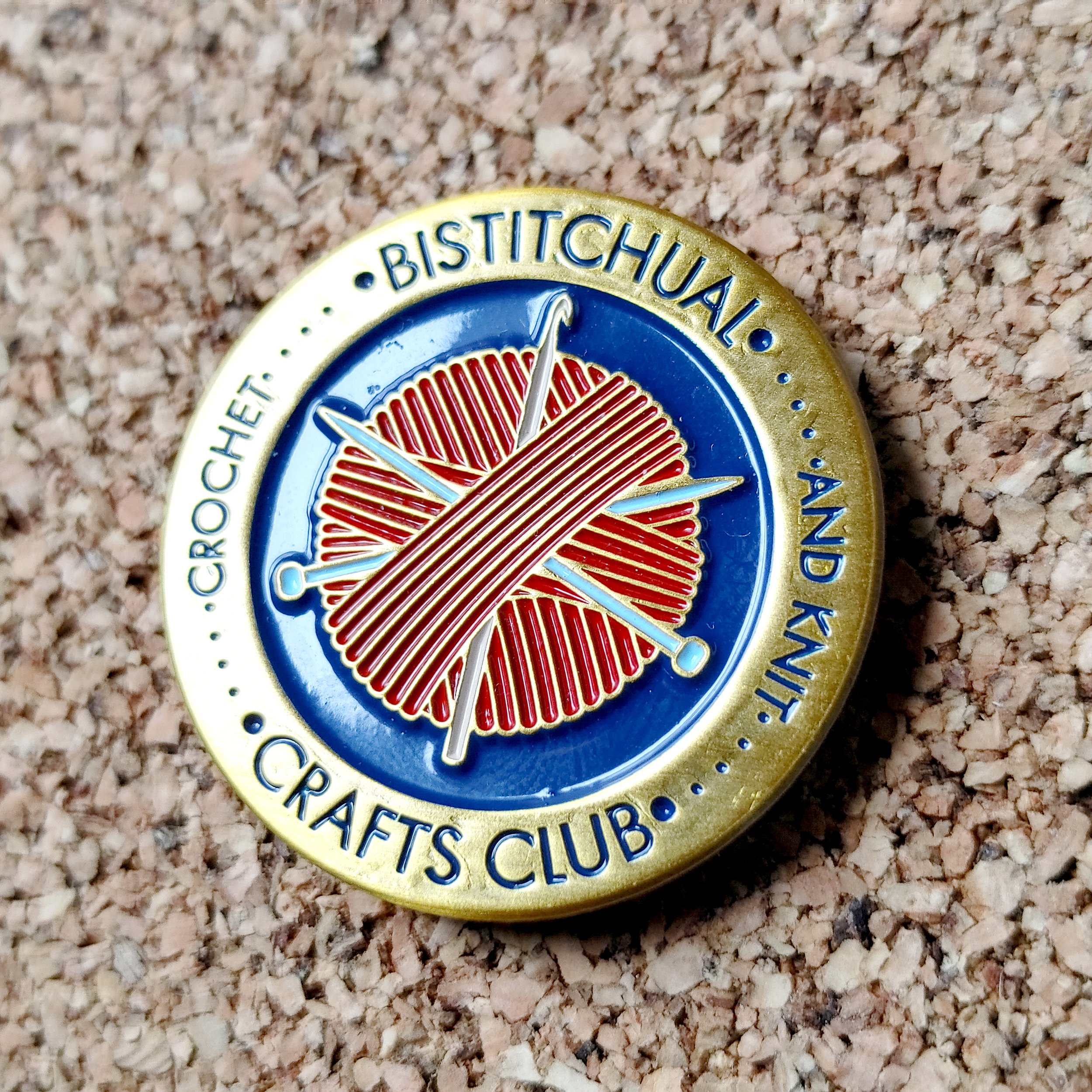 Bistitchual Crafts Club Pin