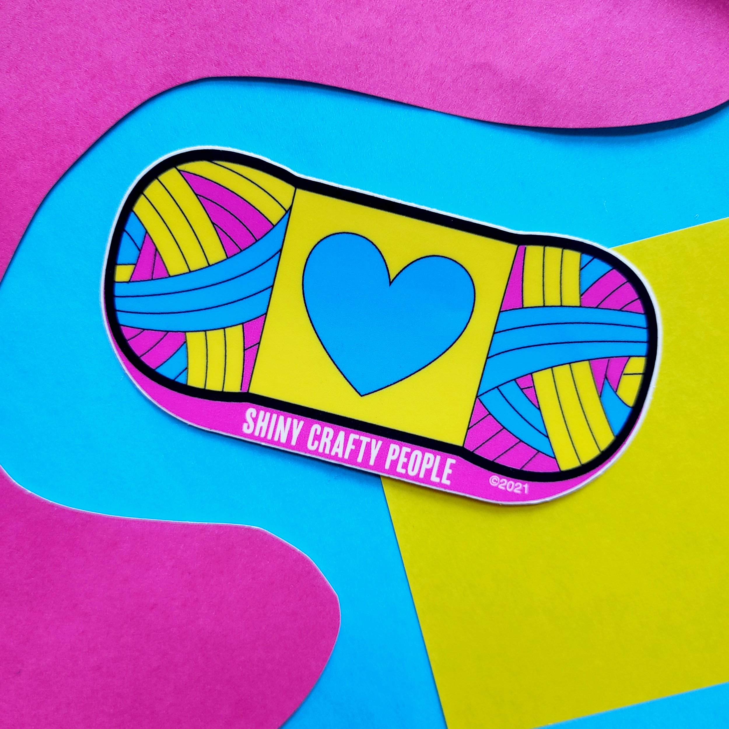 Yarn Love Pansexual Pride Sticker