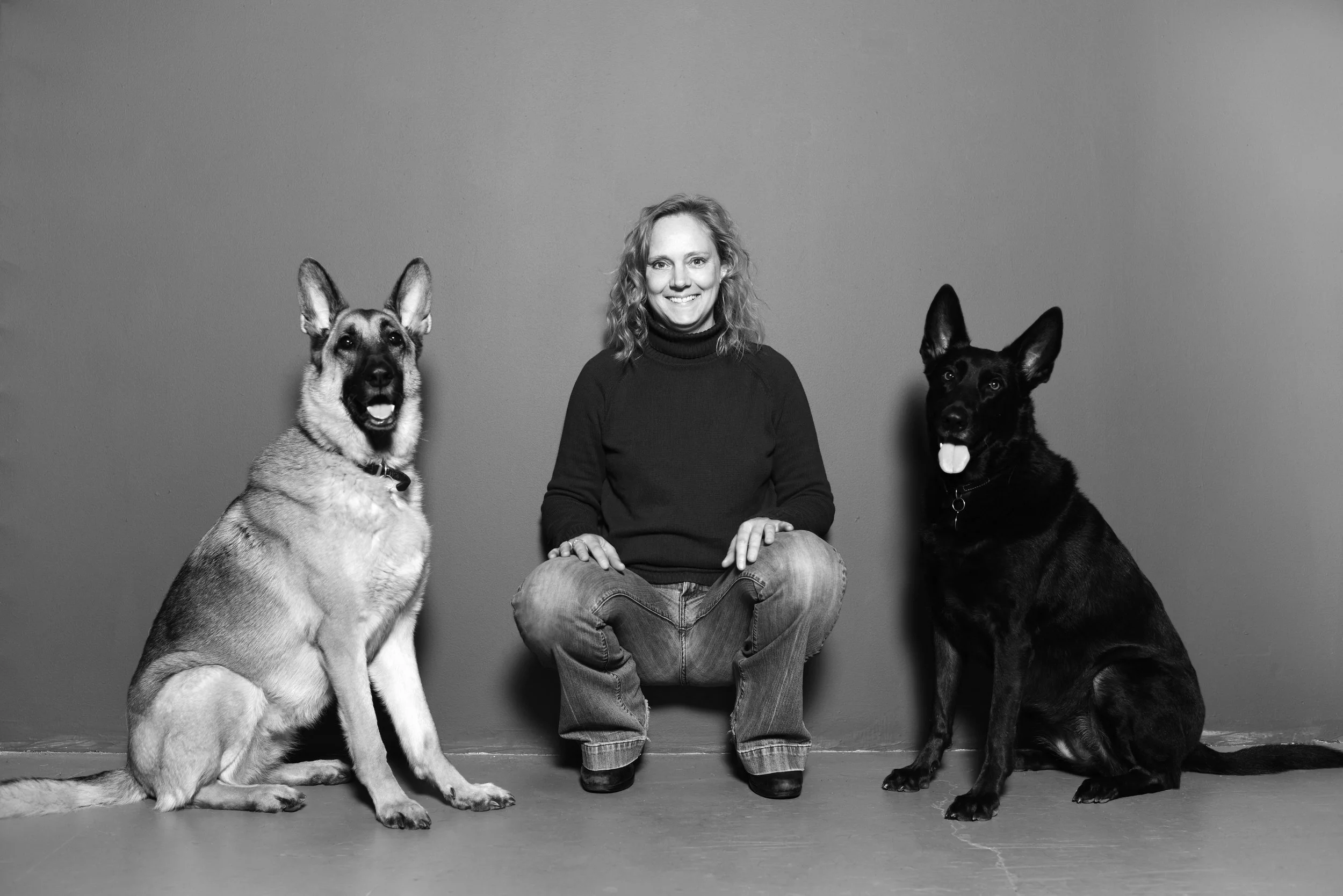 Judy Robinson with Echo and Hero