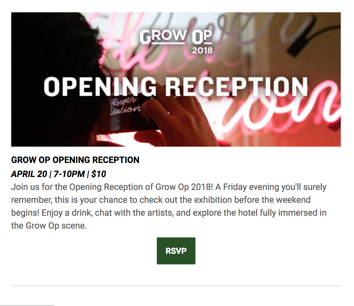 Grow Op Events Emailer