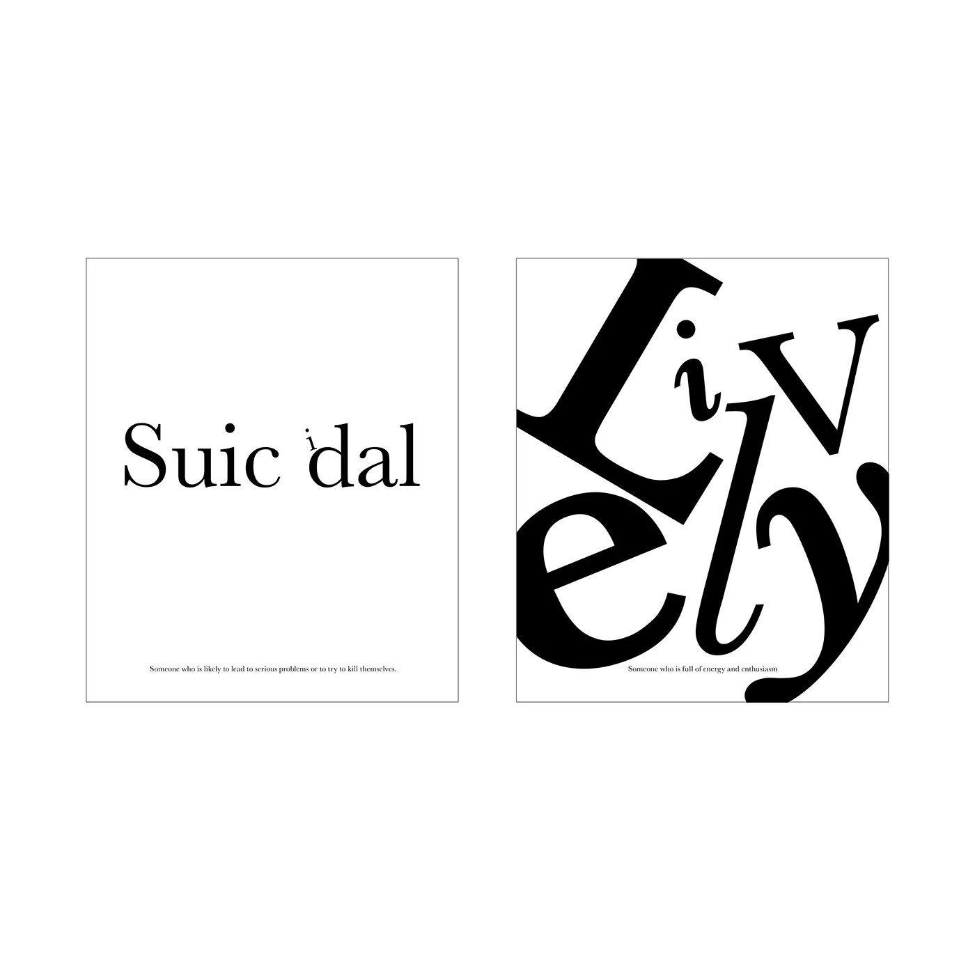 Typography: Opposite words