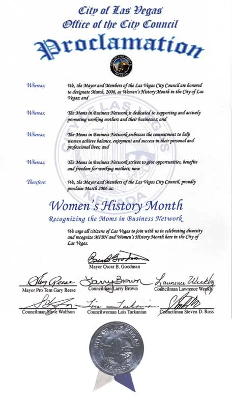Las Vegas City Council Proclamation